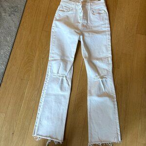 The Tripper Ankle Fray White Mother Ankle Jeans Size 25 Never Worn